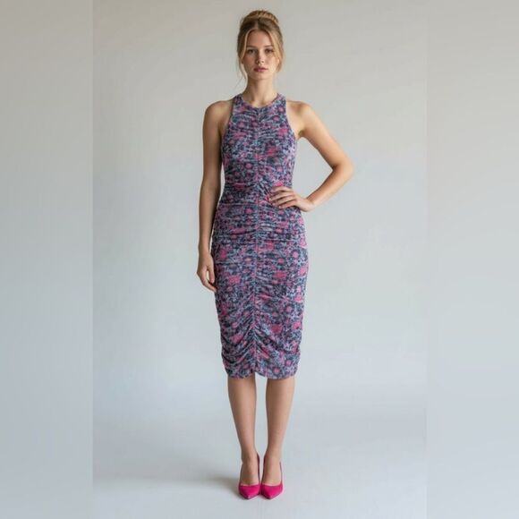 House of Harlow 1960 Dresses & Skirts - House of Harlow 1960 - Floral Pink and Blue Midi Tank Dress